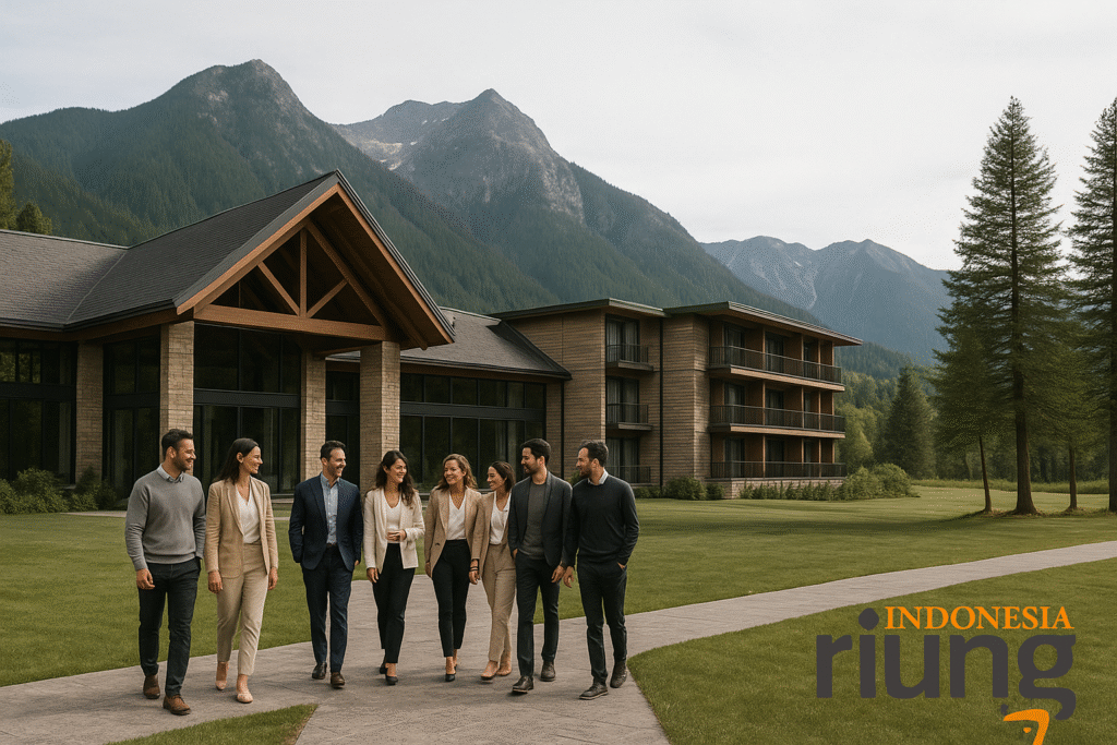 Area outdoor resort pegunungan untuk gathering di hotel Le Eminence