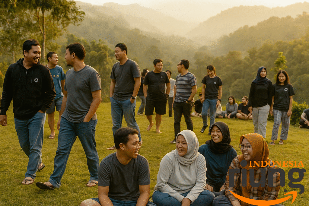 Momen kebersamaan karyawan di Grand Aston Puncak