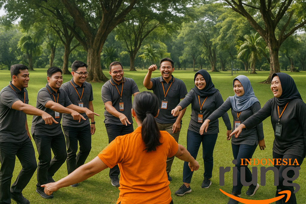 Suasana hijau dan sejuk Royal Safari Garden untuk kegiatan outing kantor.