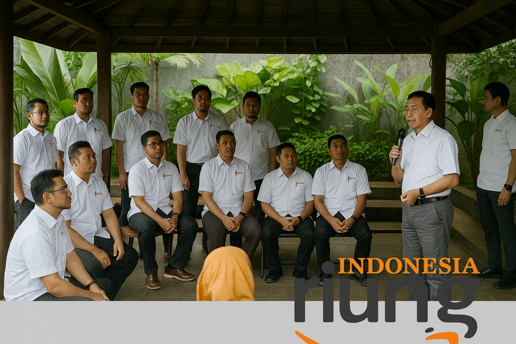 Sesi Brifing karyawan bersama fasilitator