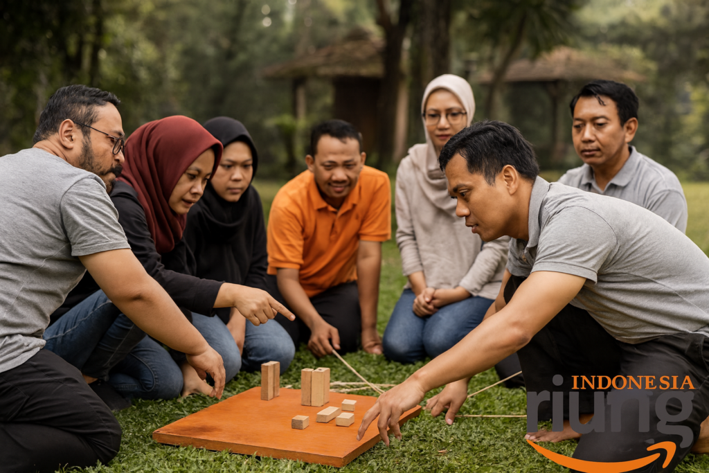 Aktivitas strategi dan problem solving tim dalam outbound kantor
