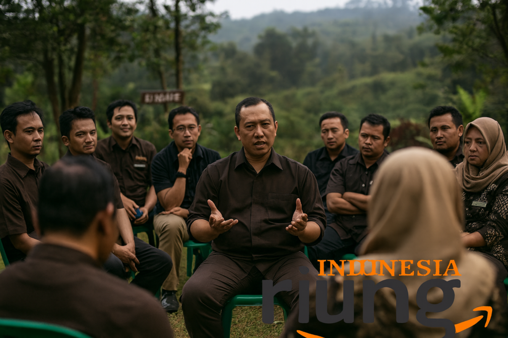 Sesi sharing peserta gathering di lingkungan hotel