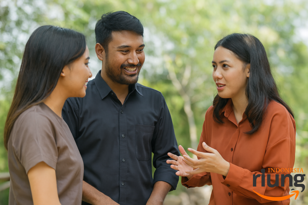 Diskusi peserta outbound