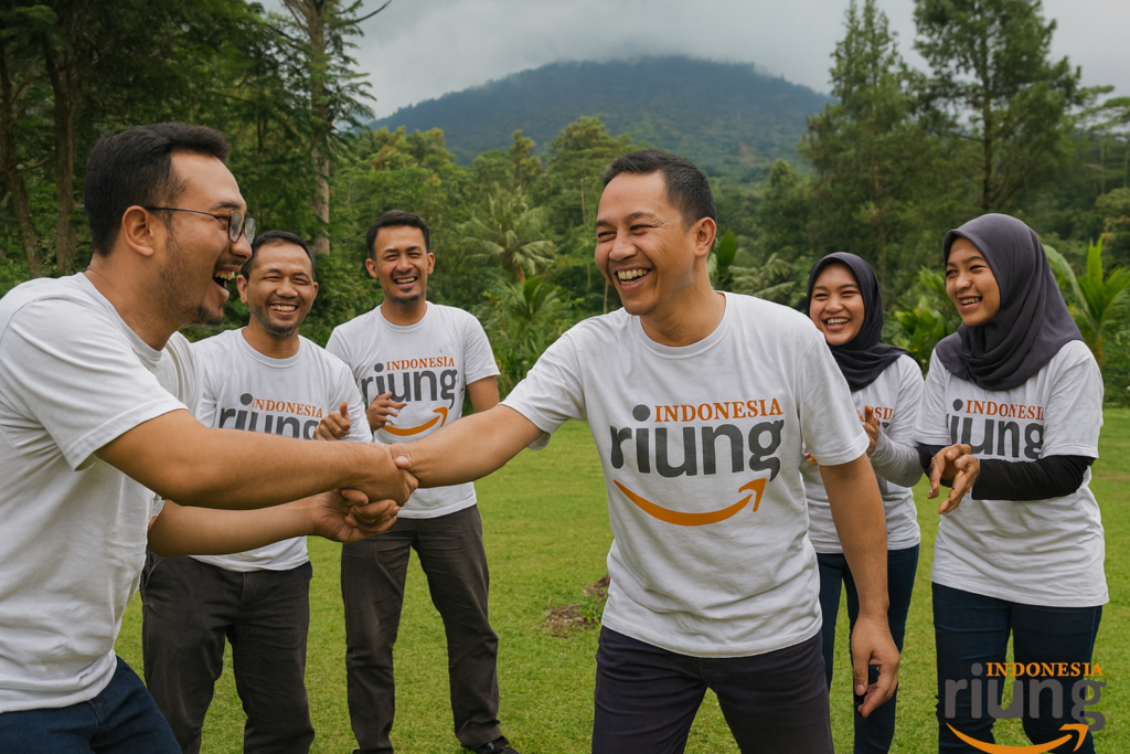 Fun activity outing perusahaan dengan suasana ceria