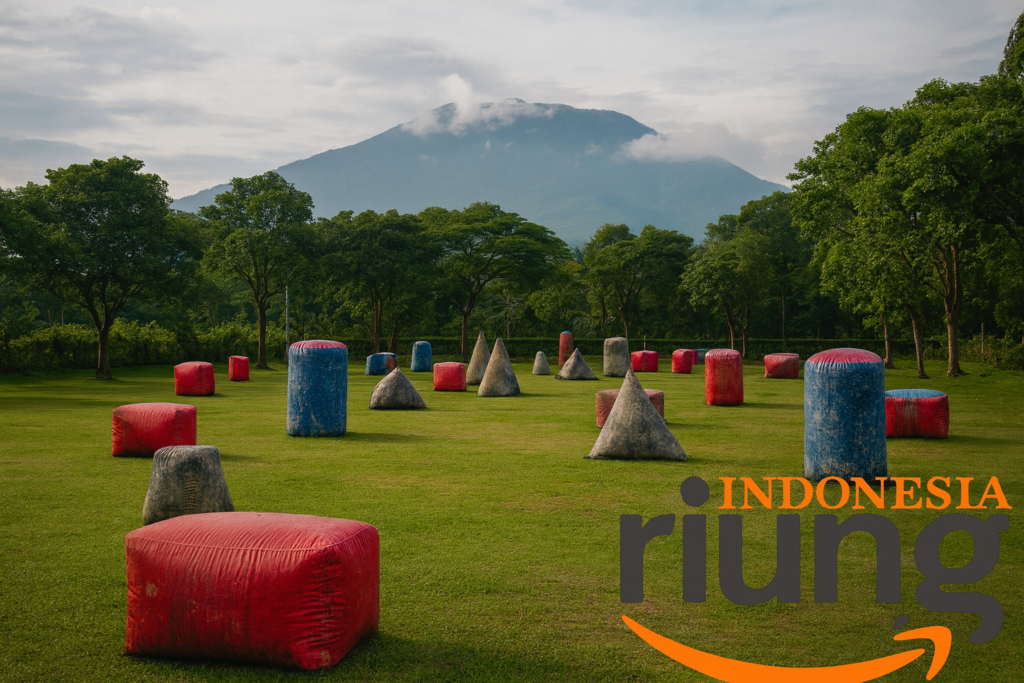 Lanskap hijau Grand Ussu yang menjadi arena paintball perusahaan