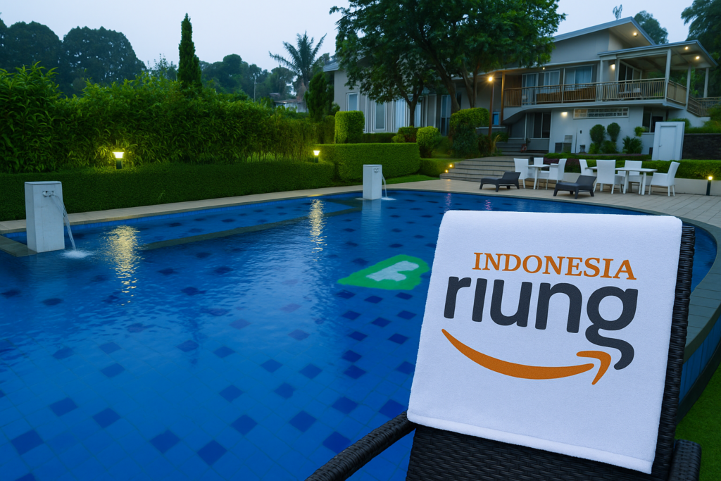 Fasilitas kolam renang hotel D'Agape puncak