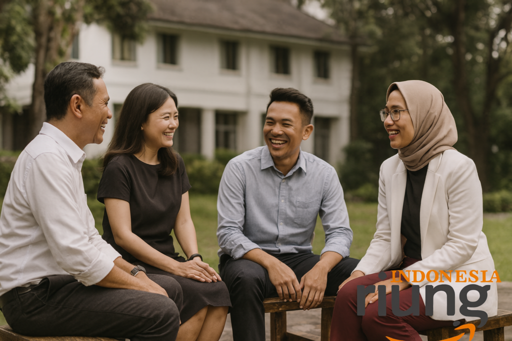 Diskusi tim peserta gathering di nite and day MDC