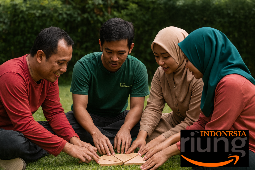 Kolaborasi antar tim dalam menyelesaikan tantangan