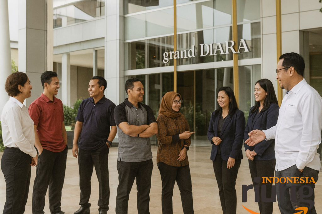 Pertemuan peserta gathering dan fasilitator acara