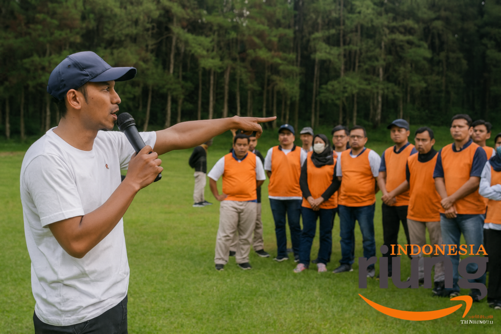 Fasilitator memberikan arahan sebelum memulai acara