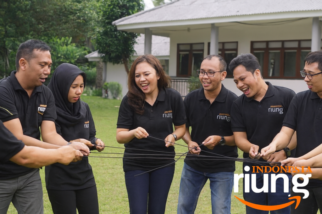 Suasana outing tim di Pondok Remaja PGI
