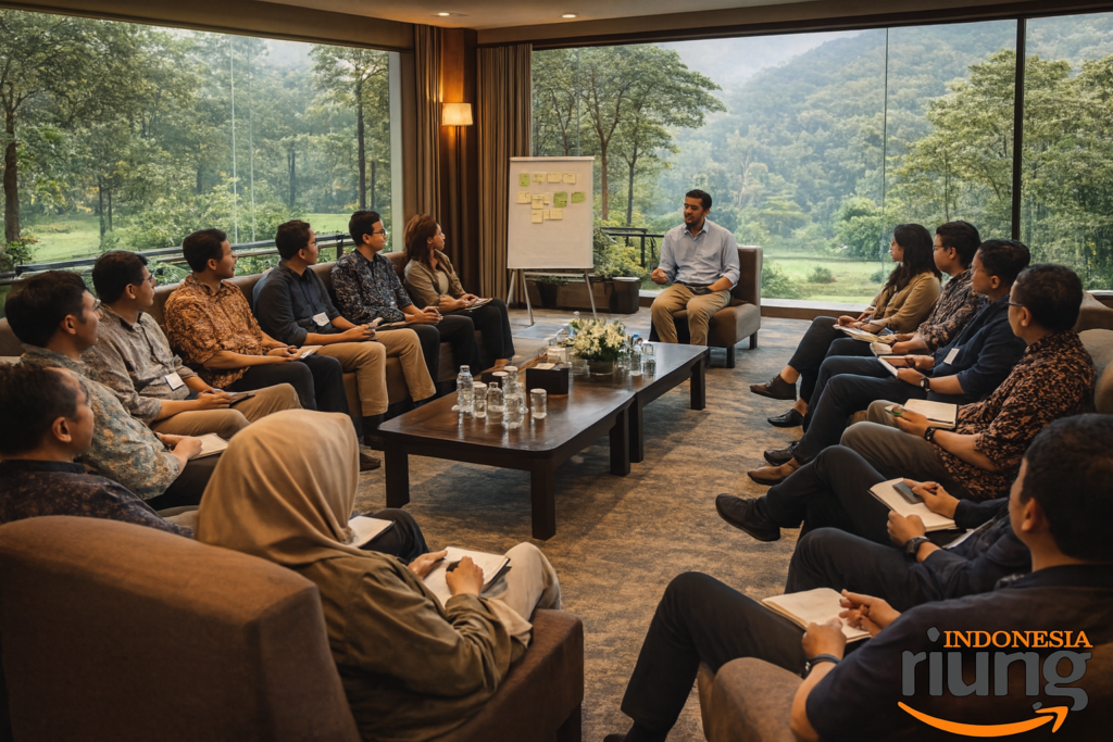 Sesi fasilitator memberikan arahan sebelum kegiatan gathering