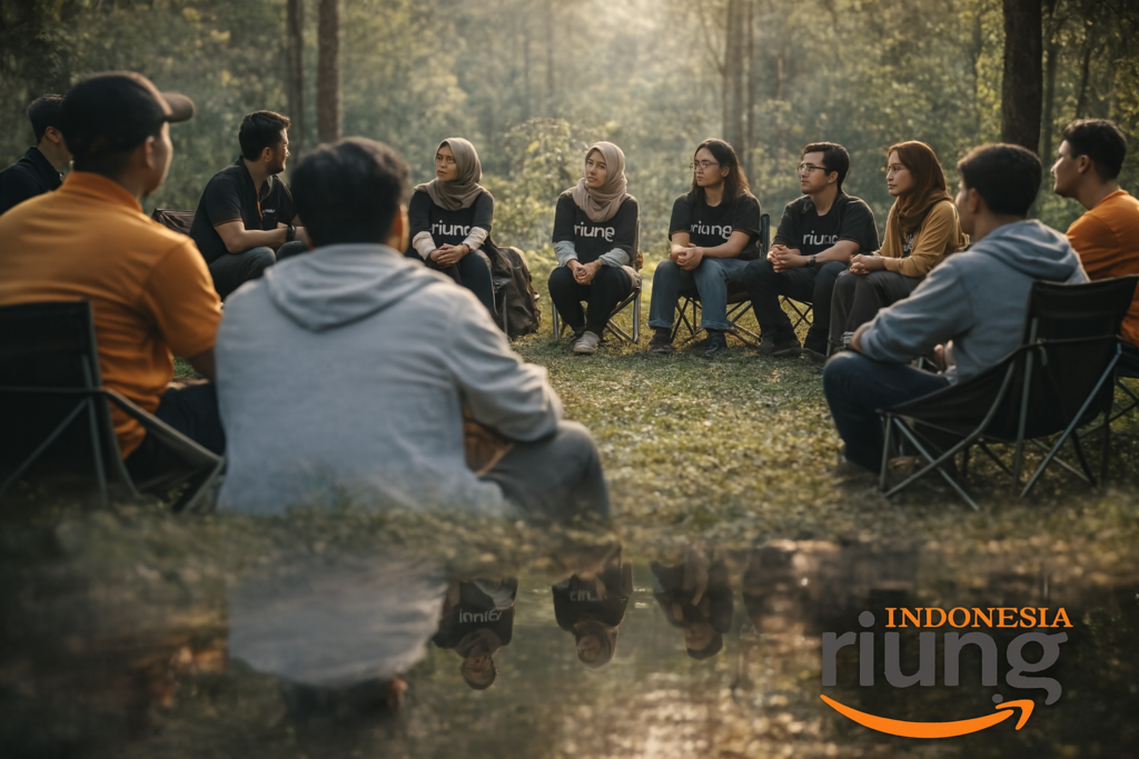 Outing tim perusahaan dengan konsep santai di Puncak