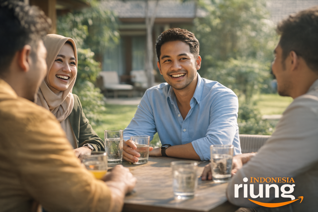 Kegiatan kebersamaan tim saat di kawasan Puncak