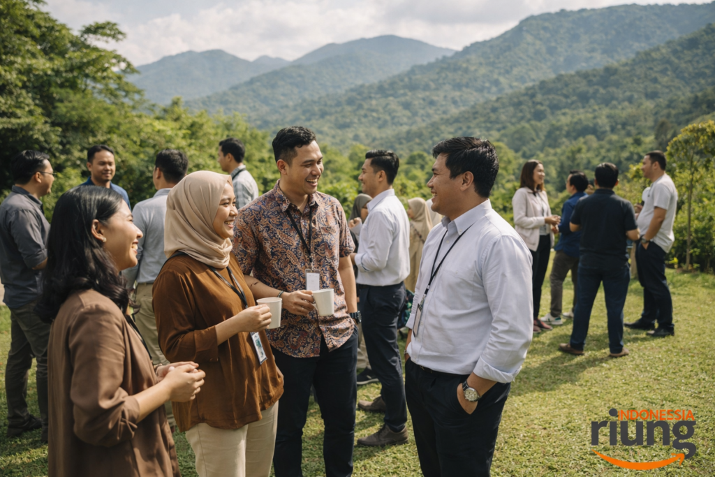 Gathering perusahaan di JSI Resort Megamendung