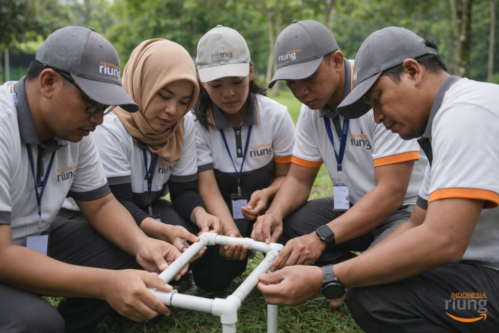 Kegiatan kebersamaan tim perusahaan di Griya Inkoppabri