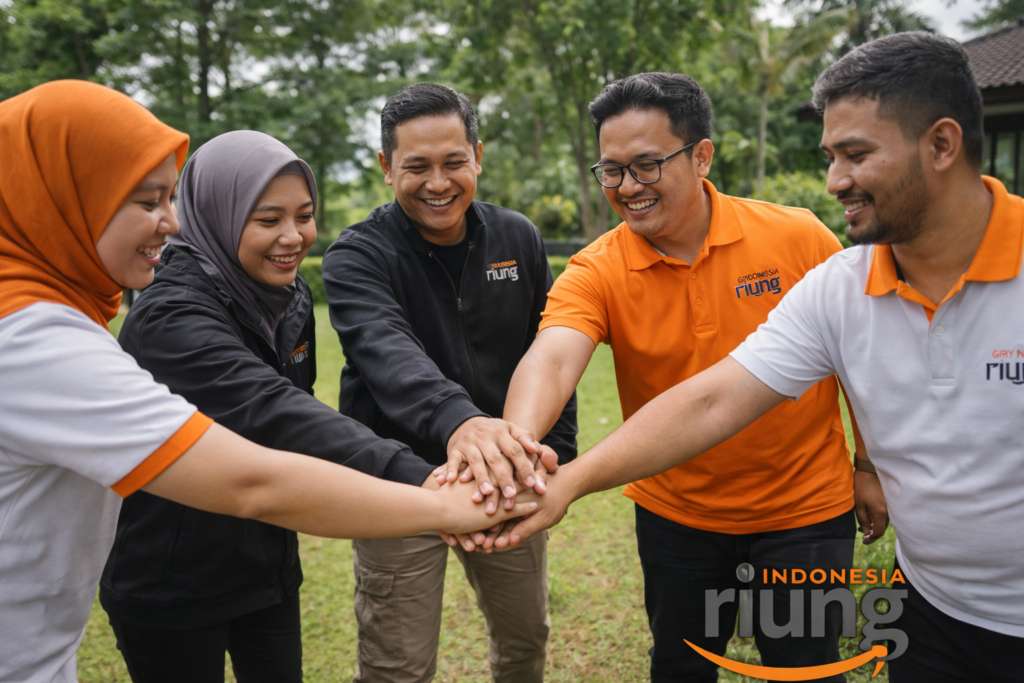 Aktivitas kebersamaan tim perusahaan di griya inkoppabri