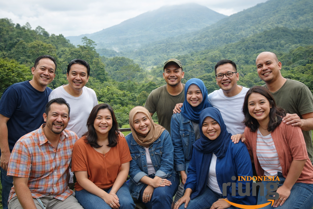 Momen kebersamaan outing di Puncak Bogor