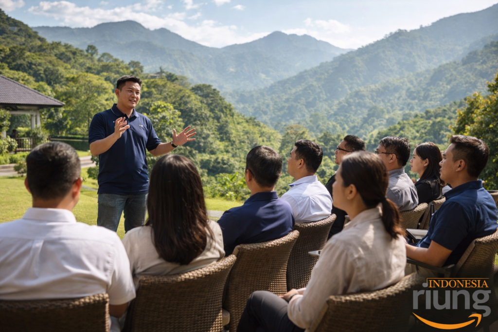 Sesi brifing sebelum melaksanakan kegiatan outbound