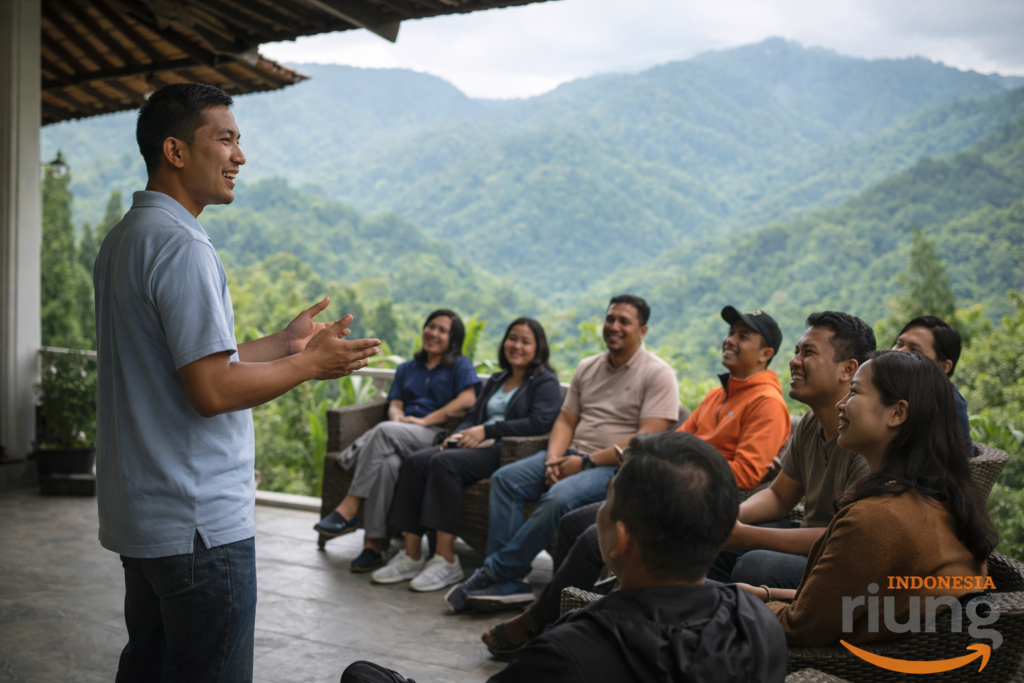 Outing perusahaan di Puncak Bogor