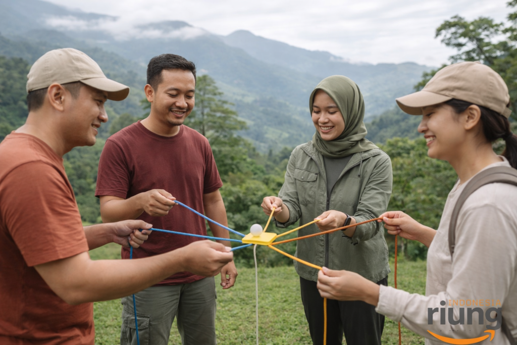 Outbound perusahaan di kawasan Megamendung
