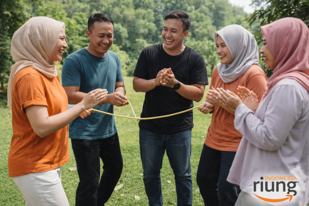 Kegiatan outing di kawasan Cisarua