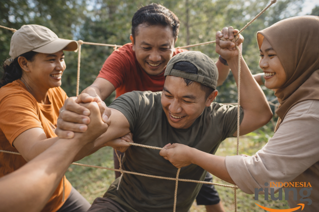 Kegiatan outbound bernuansa alam Puncak Bogor