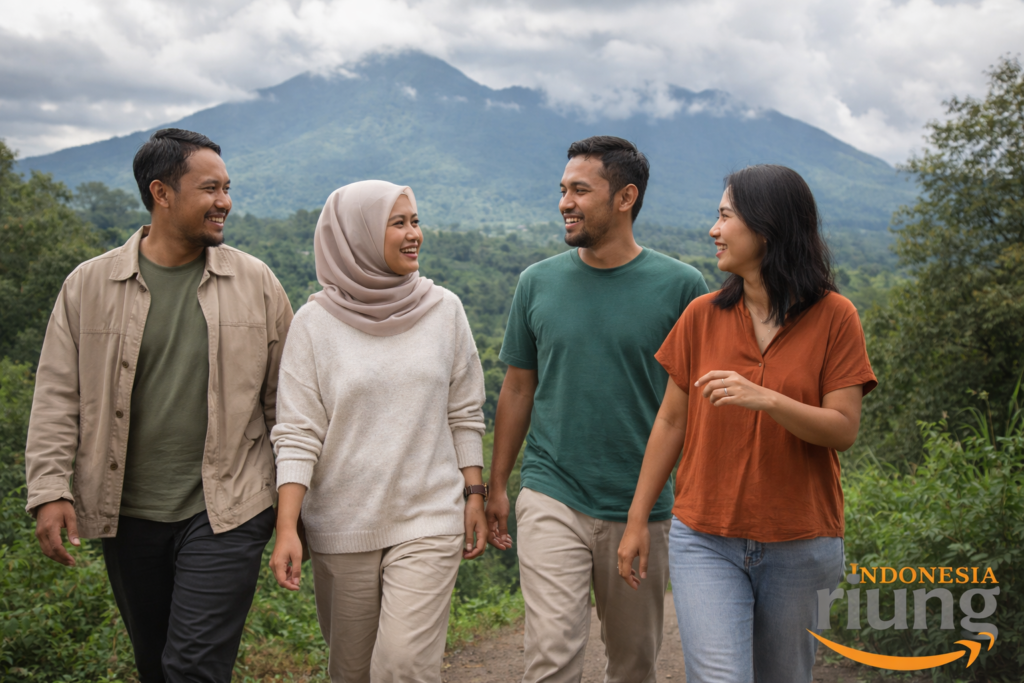 Interaksi peserta saat kegiatan outing