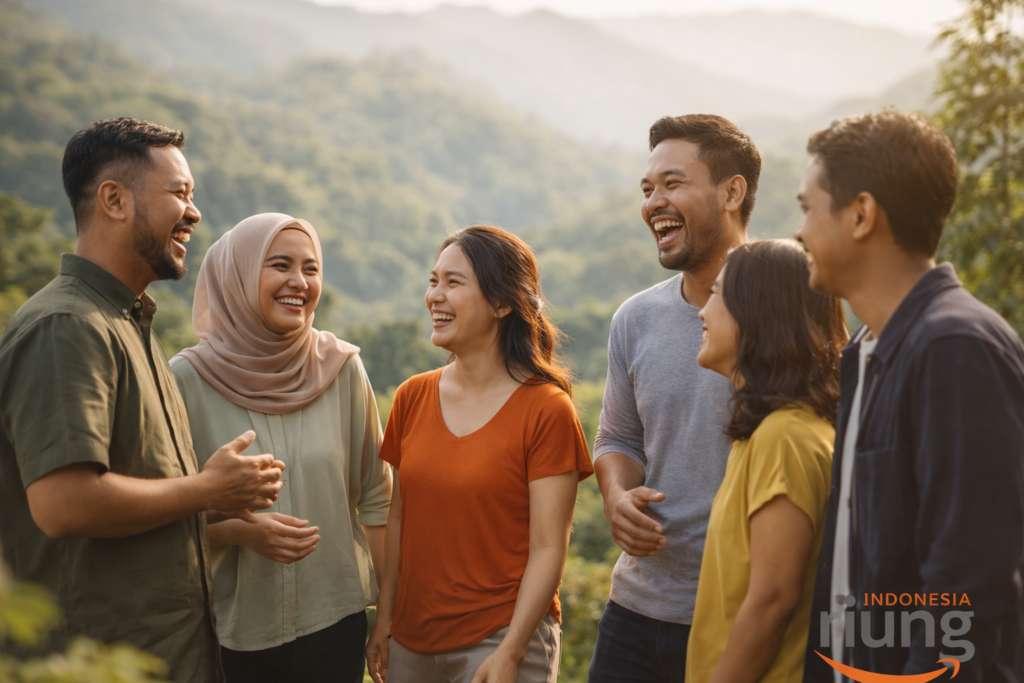 Interaksi peserta outing kelompok
