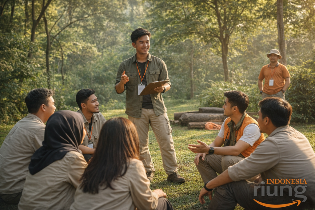 Simulasi kepemimpinan outbound di Santa Monica Resort