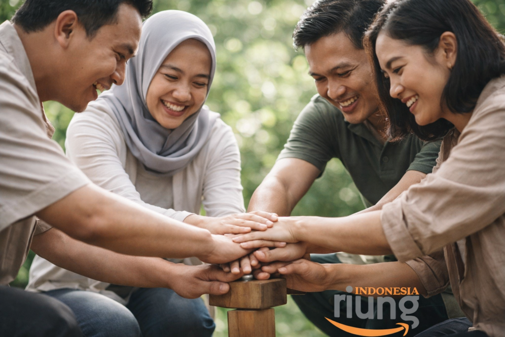 Kegiatan outbound tim di Taman Bukit Palem Resort Bogor