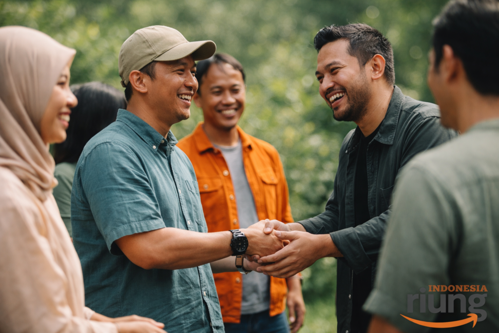 Interaksi peserta dalam kegiatan gathering
