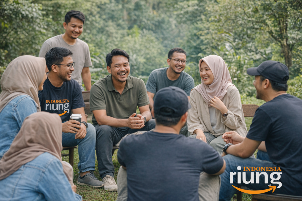 Kebersamaan peserta dalam kegiatan outing