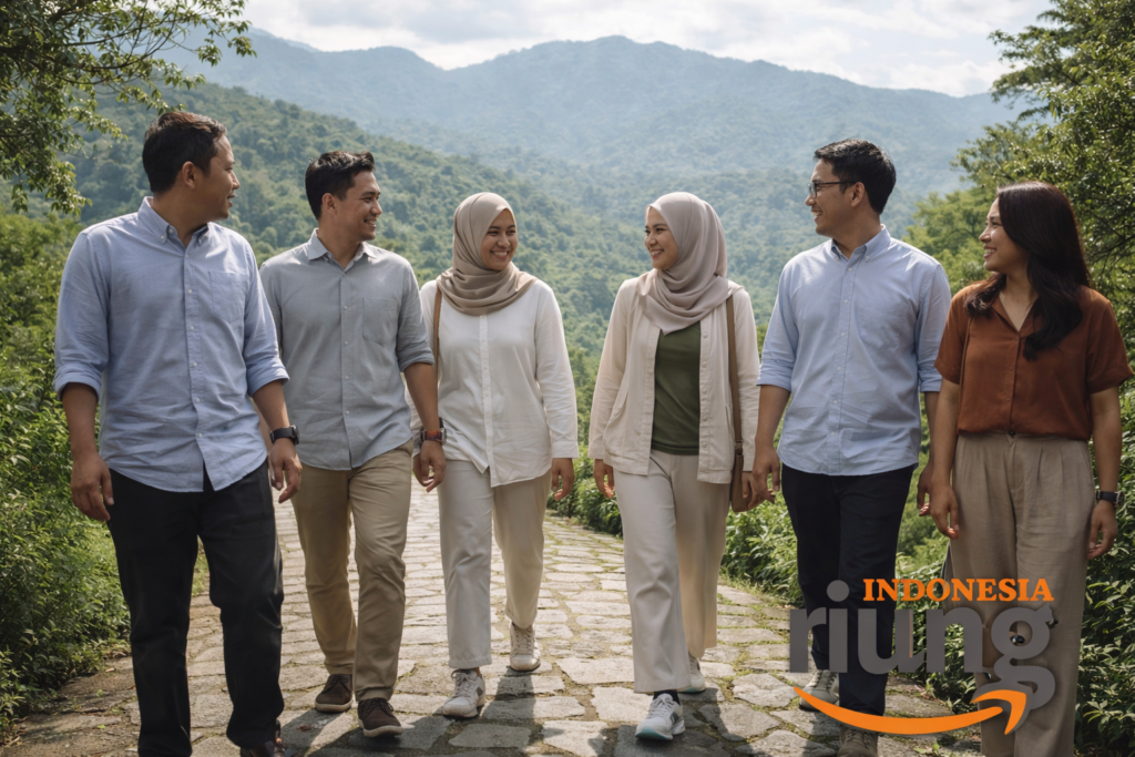 Kebersamaan peserta outing di Villa Bukit Pancawati Bogor