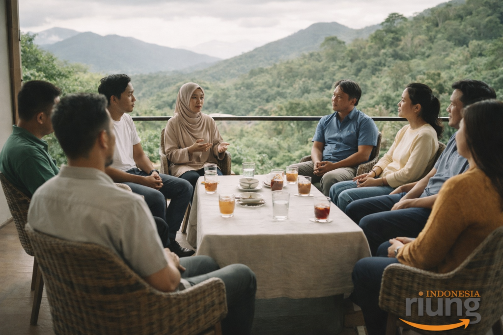 Aktivitas santai gathering kelompok di Bogor