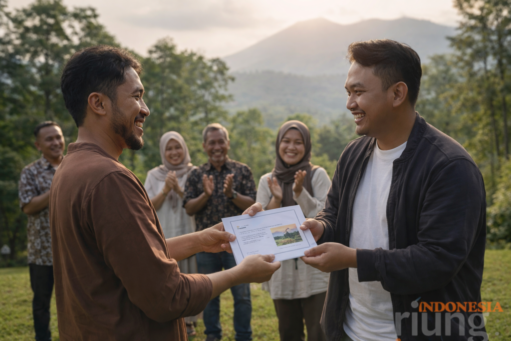 Suasana kebersamaan peserta gathering bernuansa alam