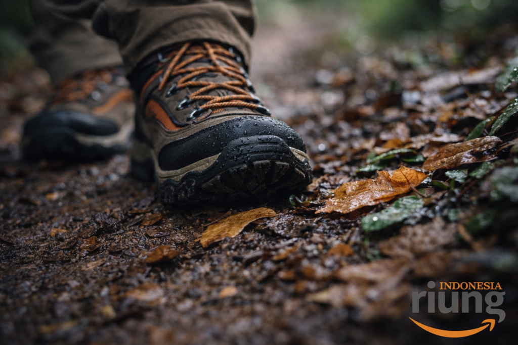 Gambaran jalur trekking telaga saat puncak