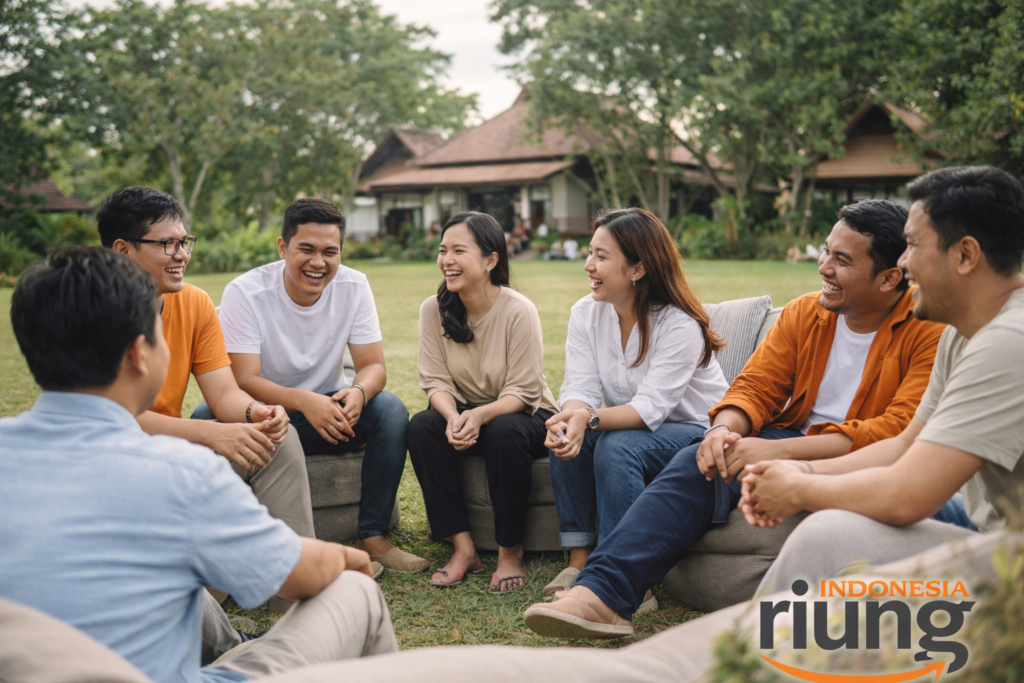 Gathering perusahaan di Padi Resort Pancawati