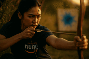 Event outing archery Puncak Bogor Sentul menciptakan suasana outbound penuh tantangan.