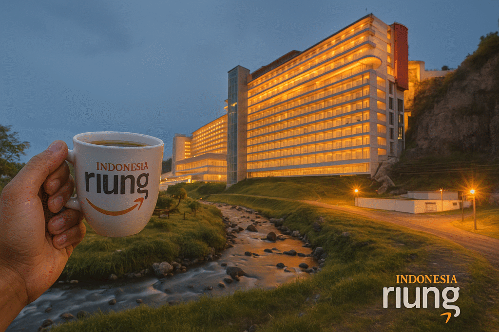 Area outdoor belakang hotel Le Eminence