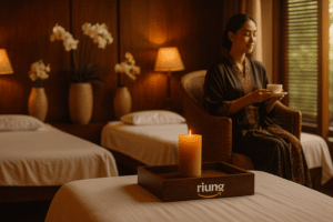 Resort bernuansa tropis di Pancawati oleh Riung Indonesia, ideal untuk Outing skala kecil menengah; fasilitas meeting, wifi stabil, area outdoor, pemandangan pinus, udara segar.