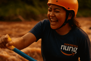 Paket Rafting Cisadane Bogor gathering outing mendukung penguatan teamwork dengan aktivitas outdoor.