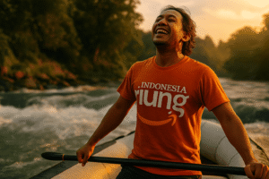 Nikmati serunya Paket Rafting Cisadane Bogor gathering outing bersama tim perusahaan Anda.