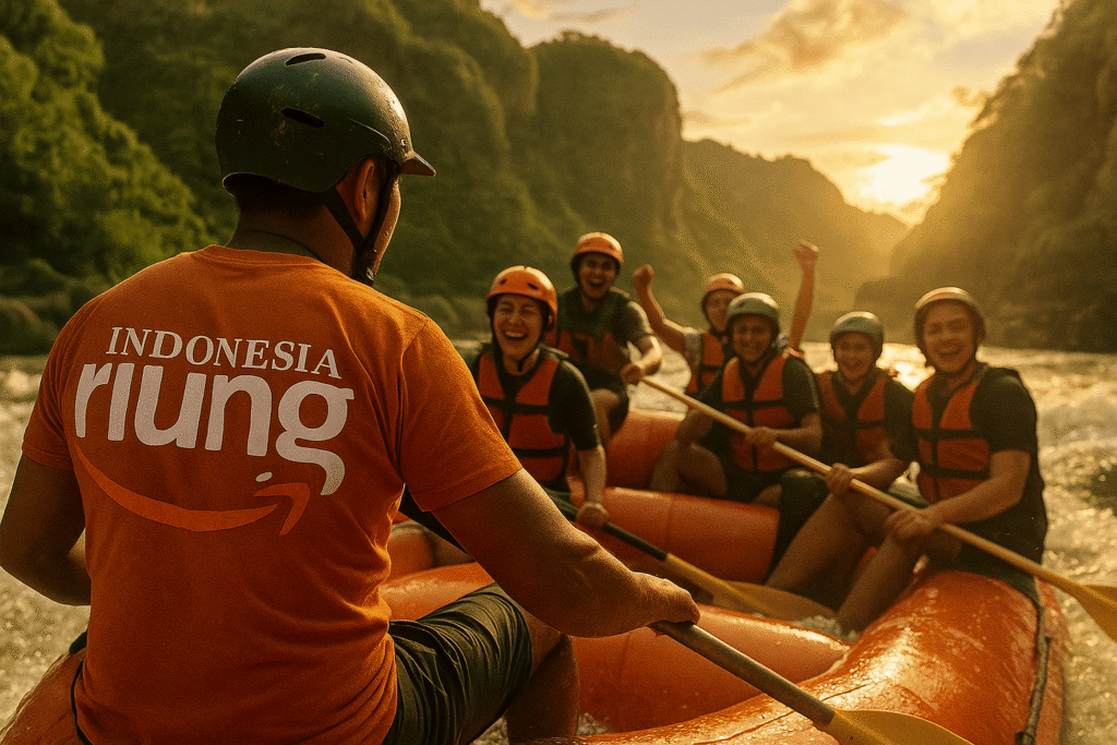 Paket Rafting Cisadane Bogor gathering outing menghadirkan nuansa adventure penuh energi.