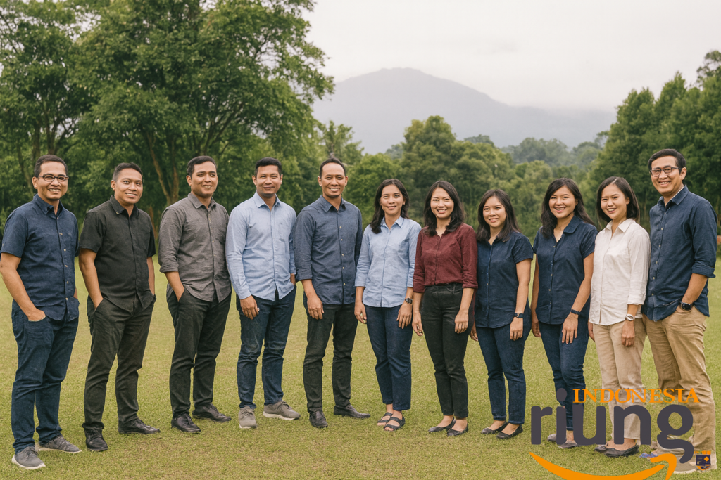 Area hijau Citra Cikopo Hotel yang digunakan untuk gathering dan aktivitas kebersamaan tim