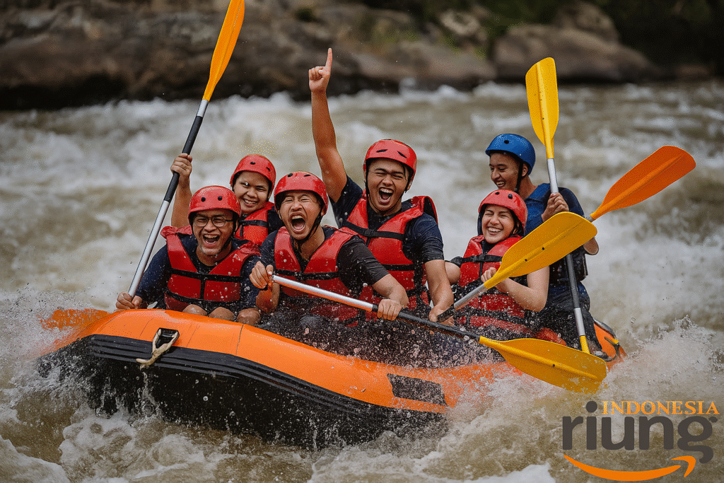rafting cisadane bogor dengan pemandu profesional