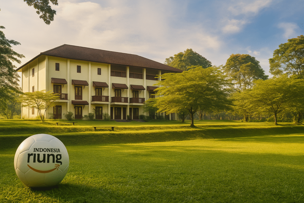 Lapangan outbound luas di Dewi Resort Pancawati