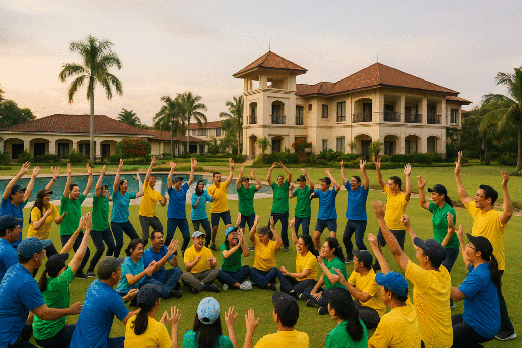 Aktivitas outbound di Grand Mulya Bogor Resort