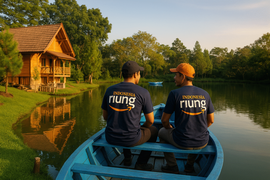 Danau buatan Talaga Cikeas untuk kano dan sampan