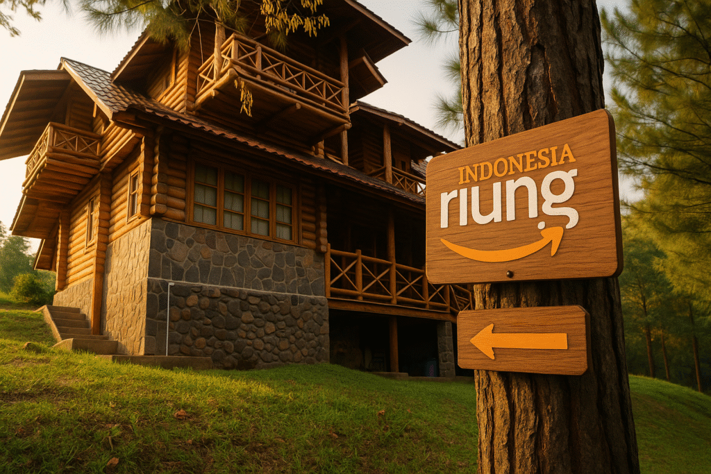 Villa kayu di Talaga Cikeas Resort Sentul Bogor